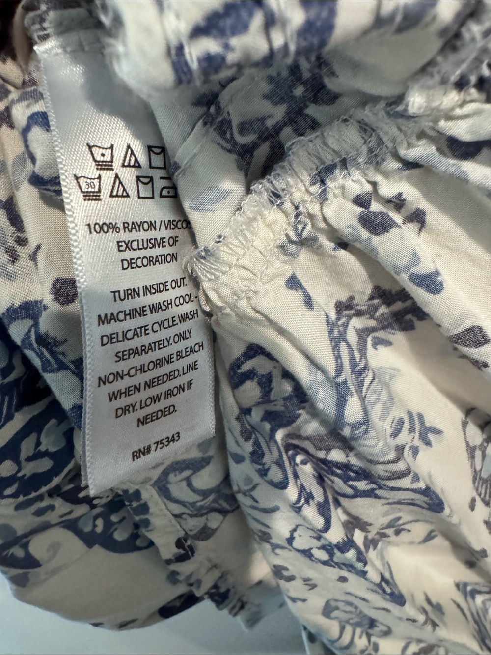 Lucky Blue & White Paisley Tie-Front Sundress - Picture 4 of 6